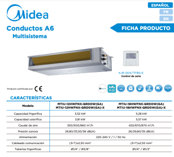 MIDEA MTI-90N8Q CONDUCTOS 7.559 FRIG. A++ - Imagen 2